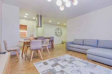 basement renovation by green gorge construction with tall ceilings and new lvt flooring and improved lighting