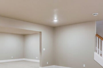 basement remodel and finishing with flooring and drywall work in The Dalles Oregon by Green Gorge Construction